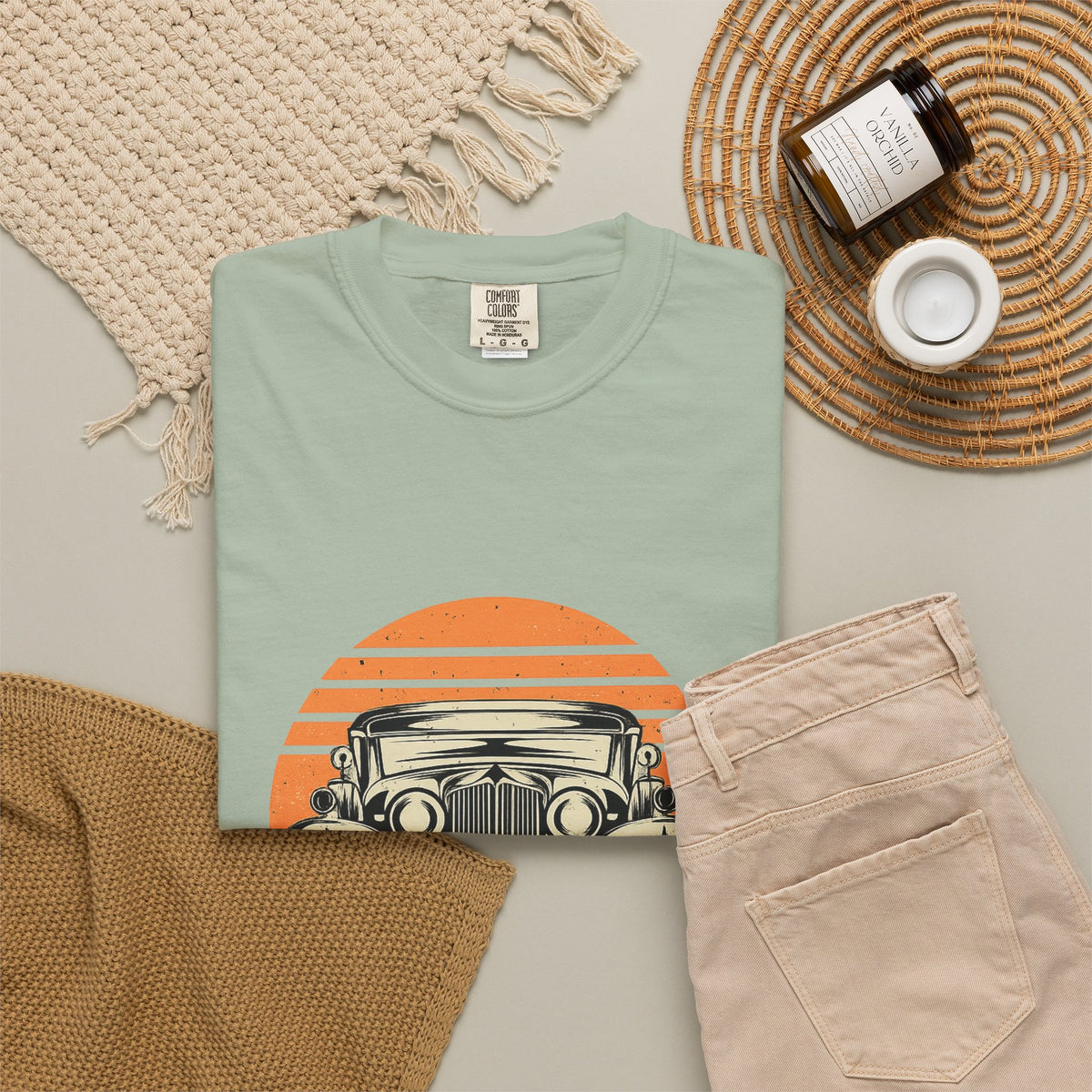 Vintage Car Sunset T-Shirt