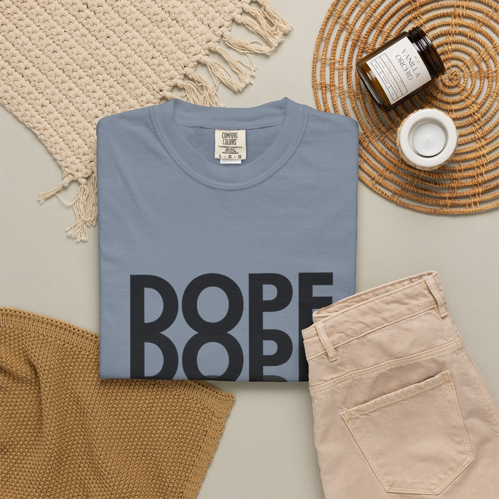 Dope Repeat Graphic T-Shirt — Retro Stacked Typography Tee