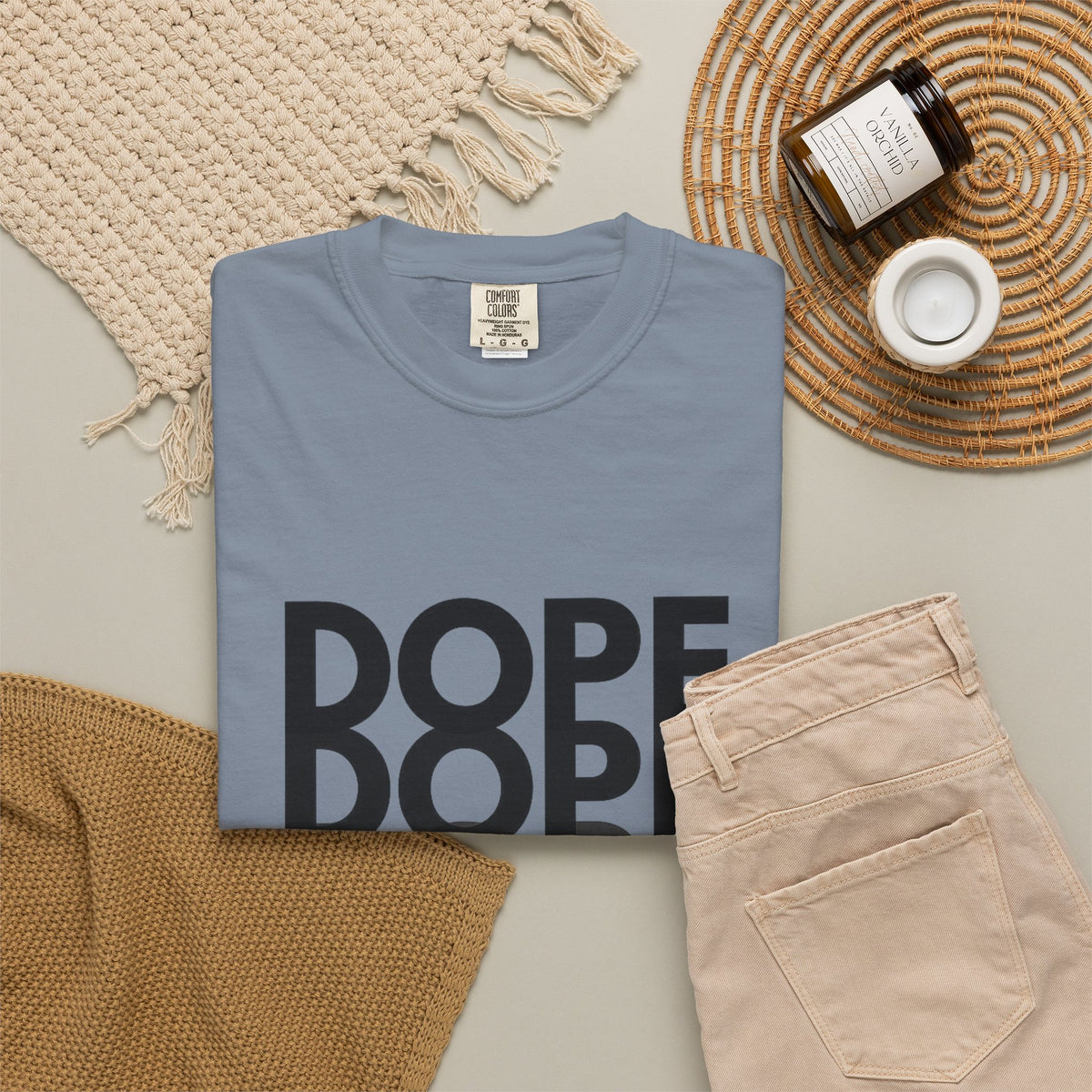 Dope Repeat Graphic T-Shirt — Retro Stacked Typography Tee