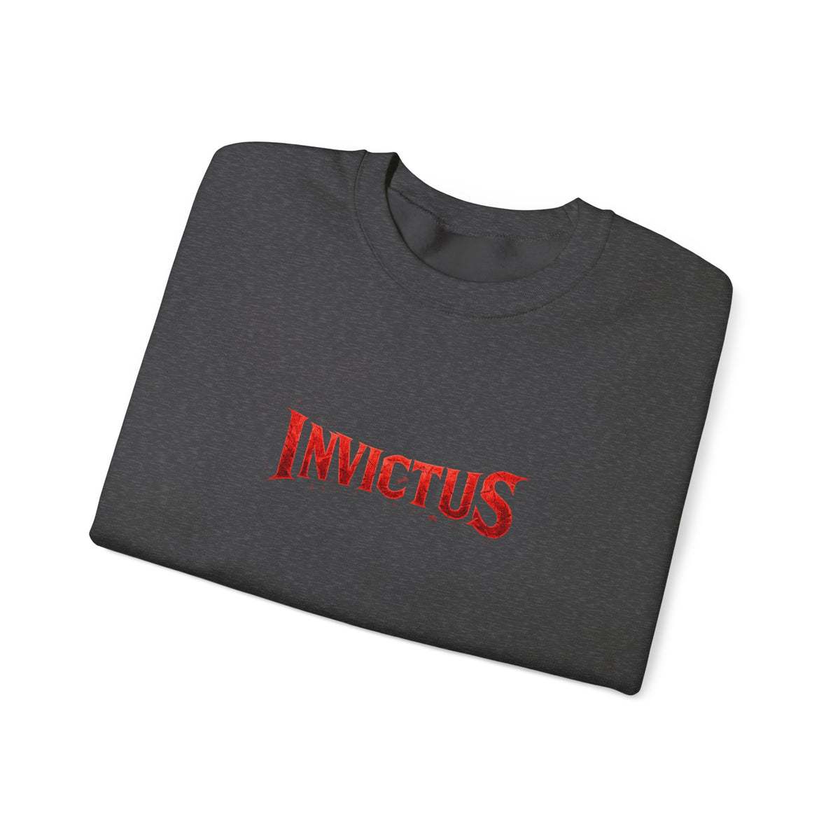 Invictus Crewneck Sweatshirt — Bold Red Script Pullover