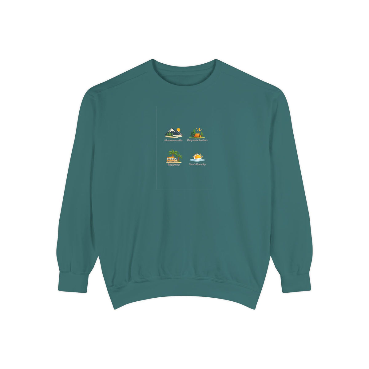 Good Vibes Only Sweatshirt — Sunrise Graphic Cozy Pullover