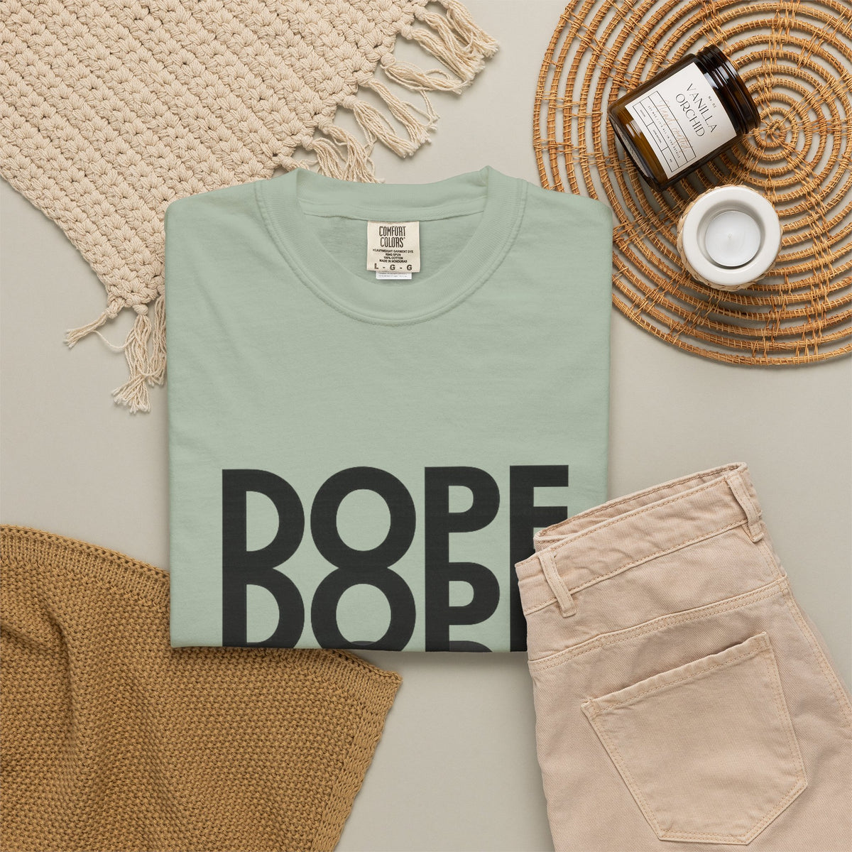 Dope Repeat Graphic T-Shirt — Retro Stacked Typography Tee