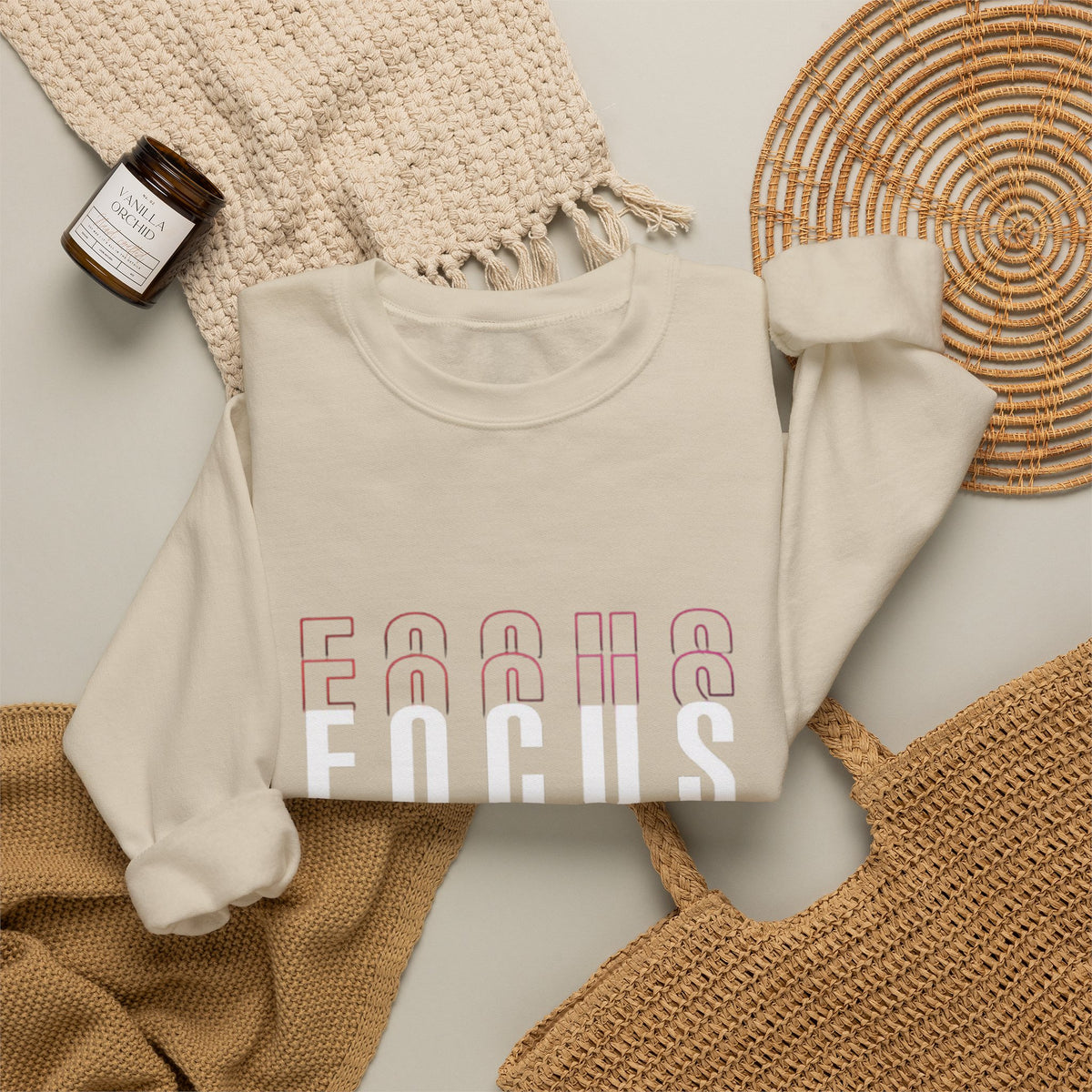 Focus Crewneck Sweatshirt — Motivational Casual Pullover