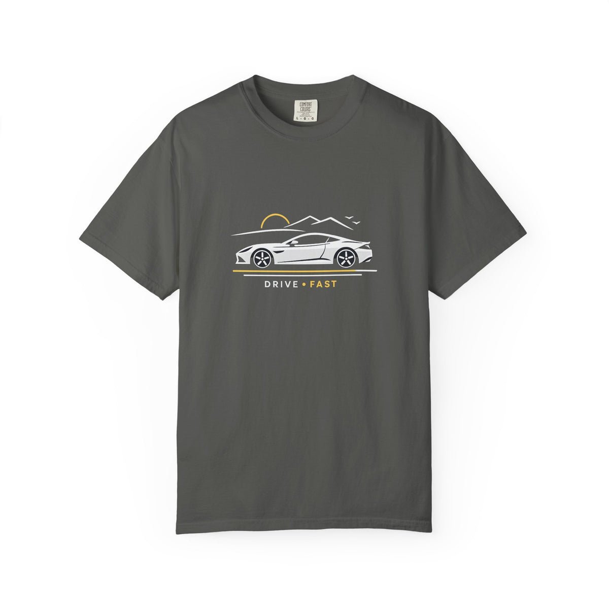 Drive Fast Sports Car T‑Shirt — Vintage Road Trip Graphic