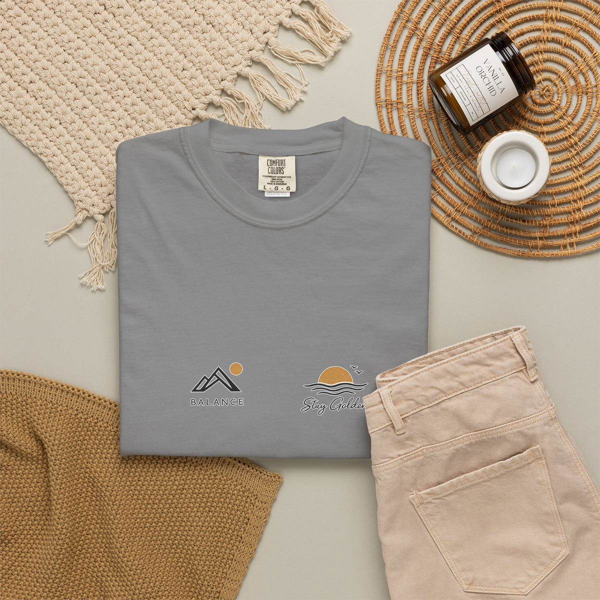 Paradise Club Tee — Minimal Sunset Palm Graphic T-Shirt