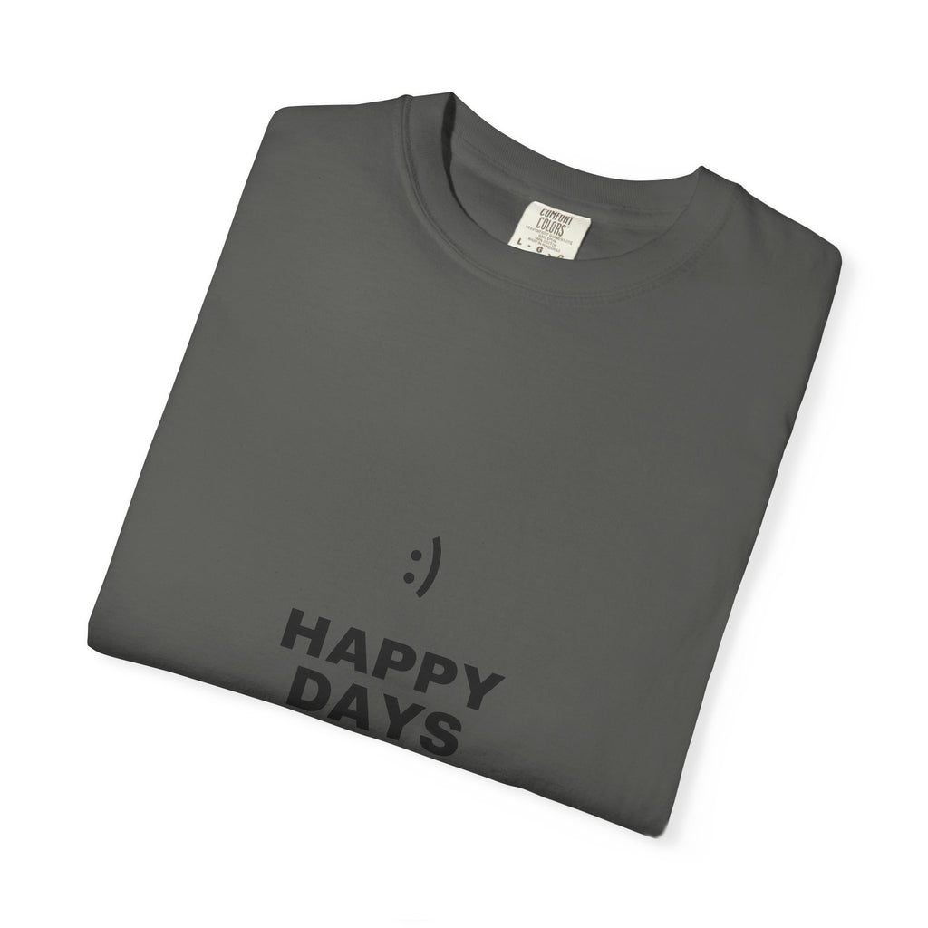 Happy Days T-Shirt — Minimal Smiley Graphic Tee