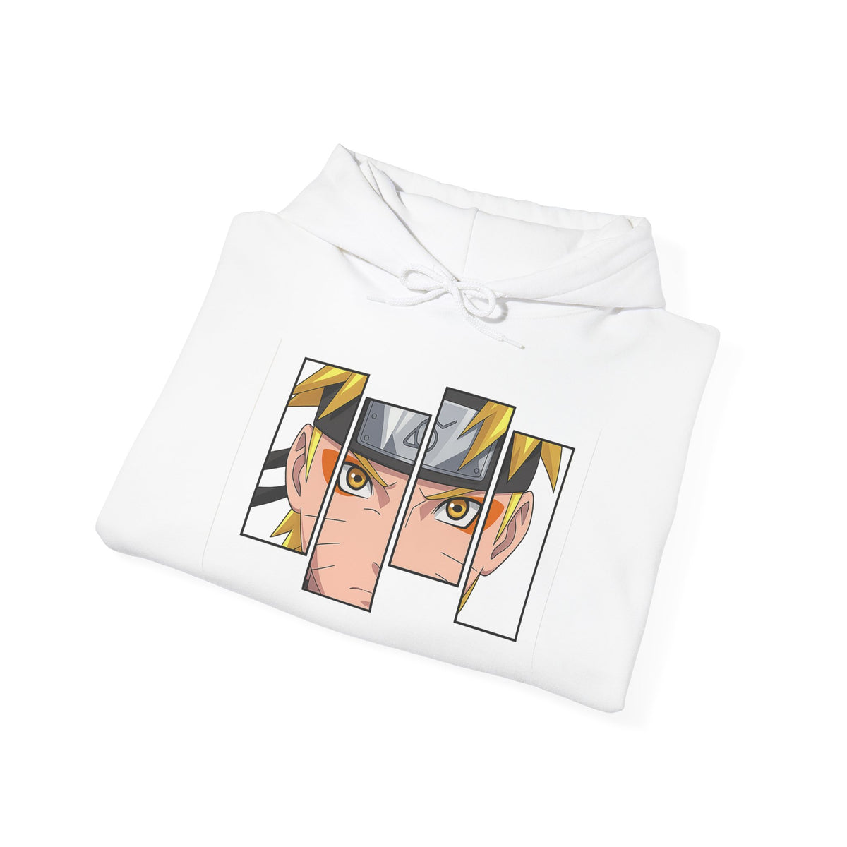 Anime Eyes Split-Panel Hoodie