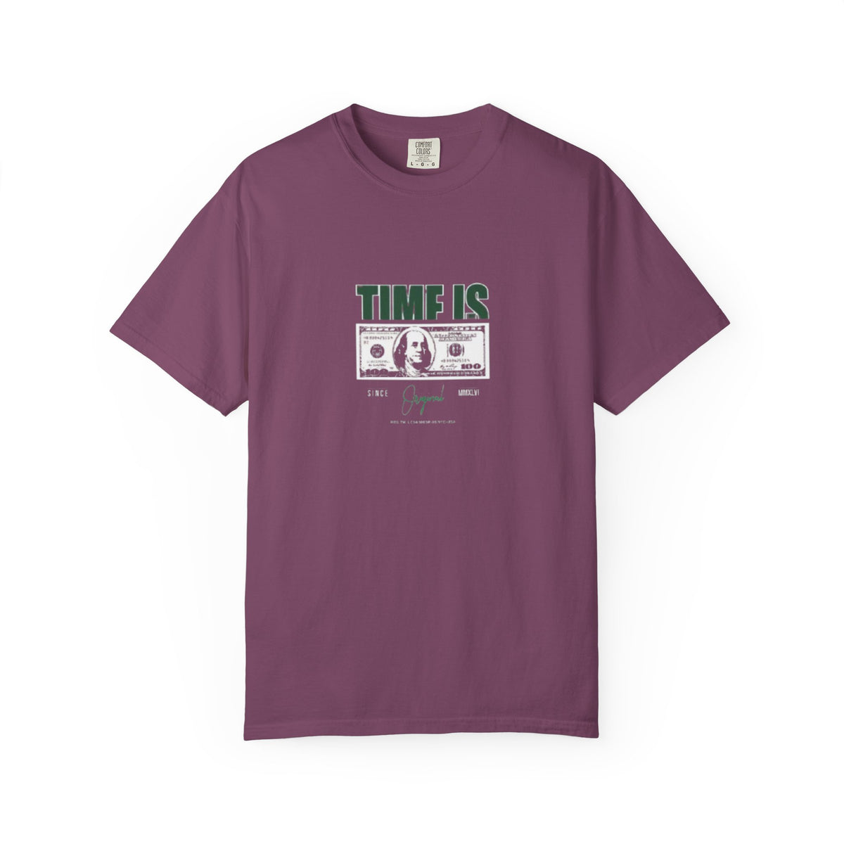 Money Vibe T-Shirt — "TIME IS" Graphic Dollar Bill Tee