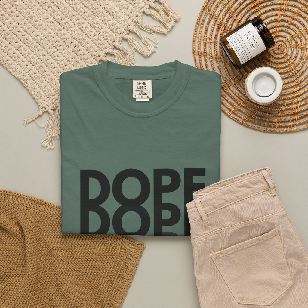 Dope Repeat Graphic T-Shirt — Retro Stacked Typography Tee