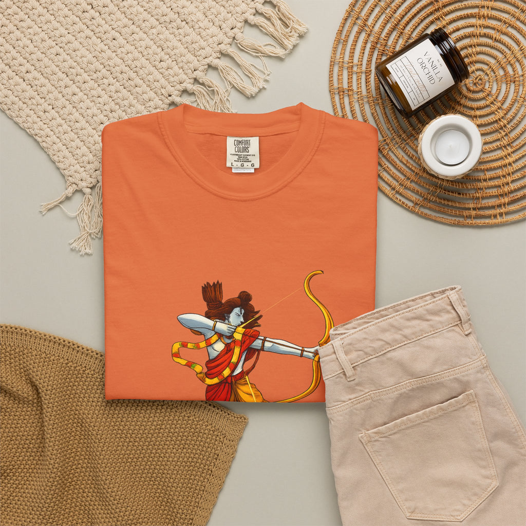 Ram Archer T-Shirt with ‘Jai Shri Ram’ Hindi Script — Hindu Festival & Devotional Tee