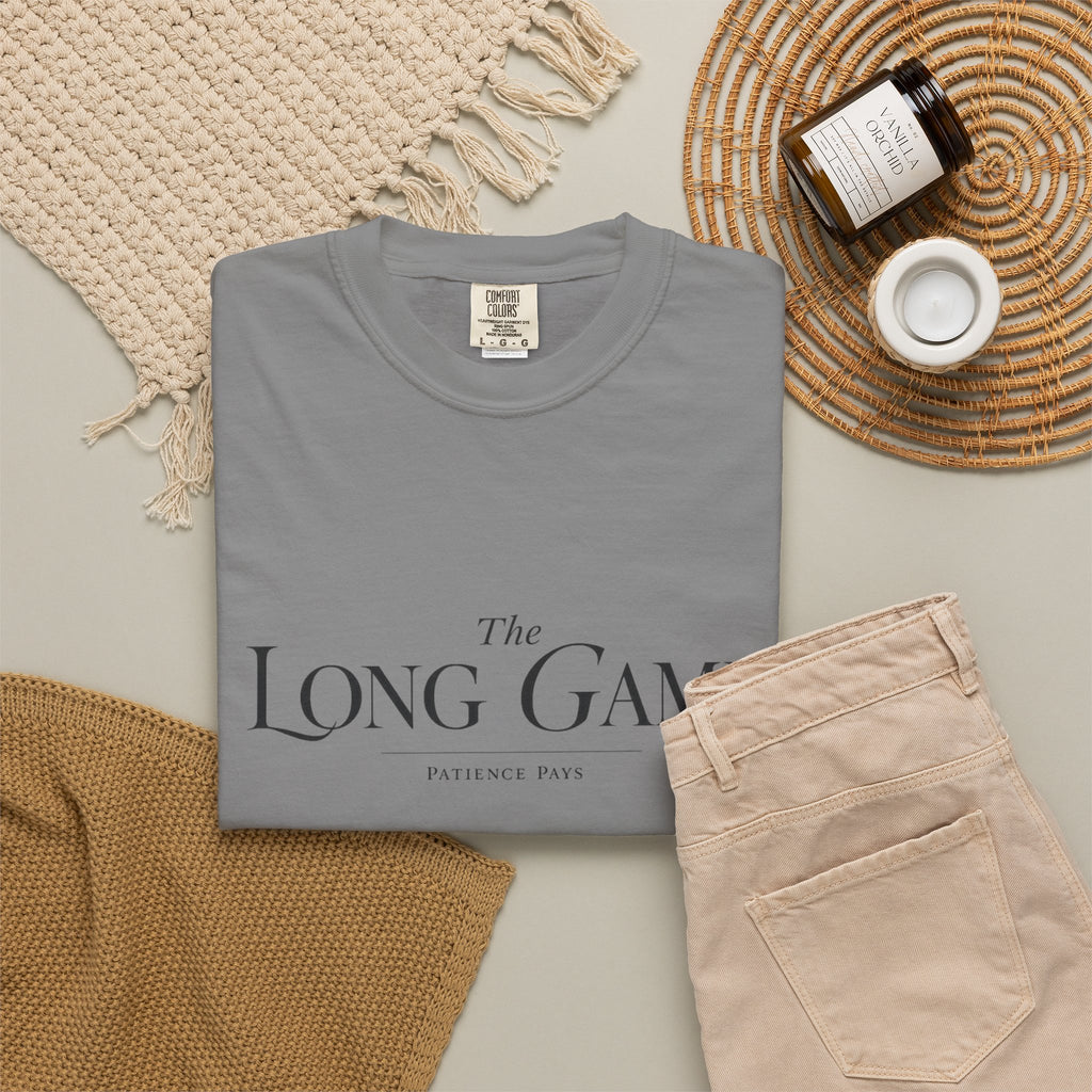 The Long Game T-Shirt — Minimalist Script Tee