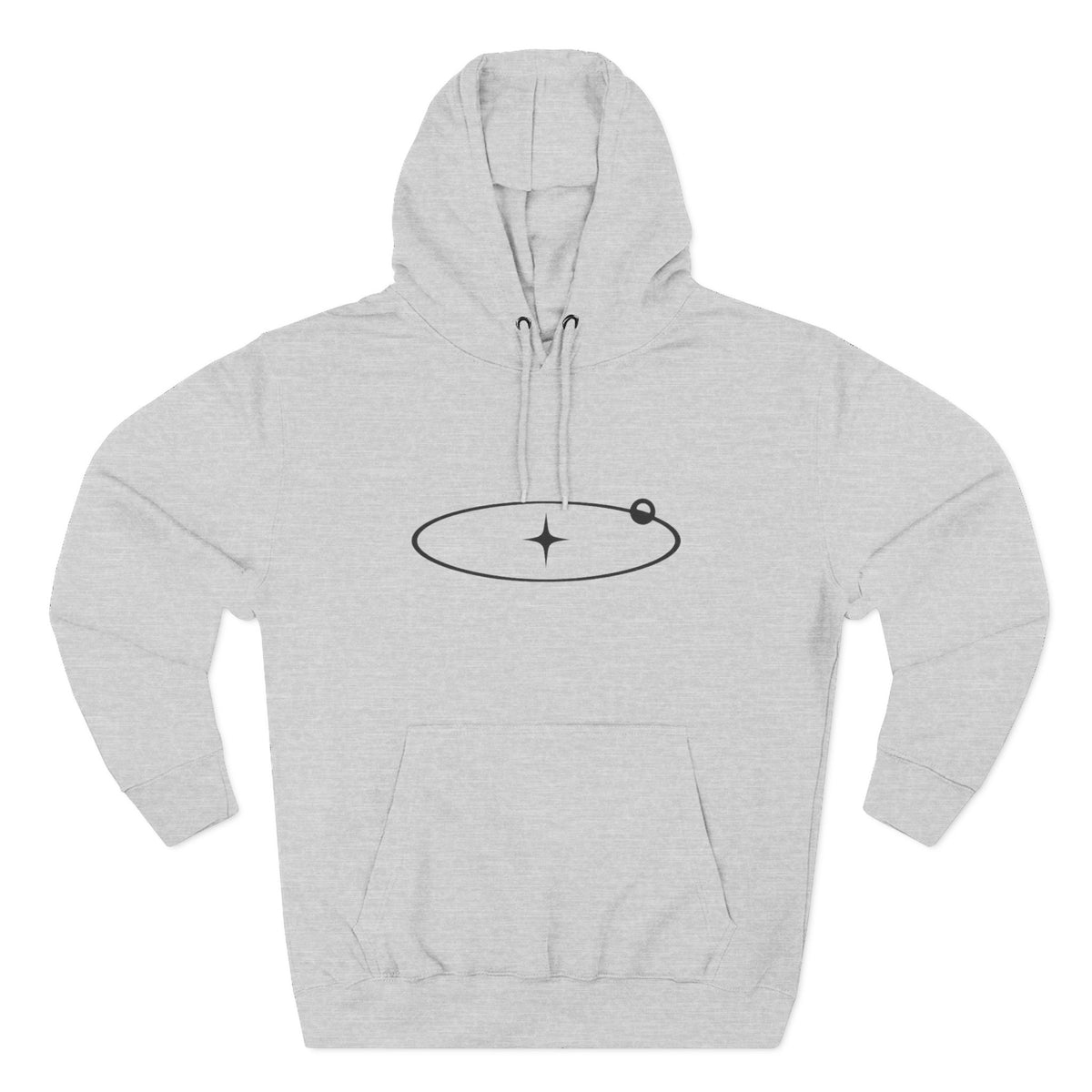 Minimal Orbit Hoodie — Simple Space Graphic Pullover