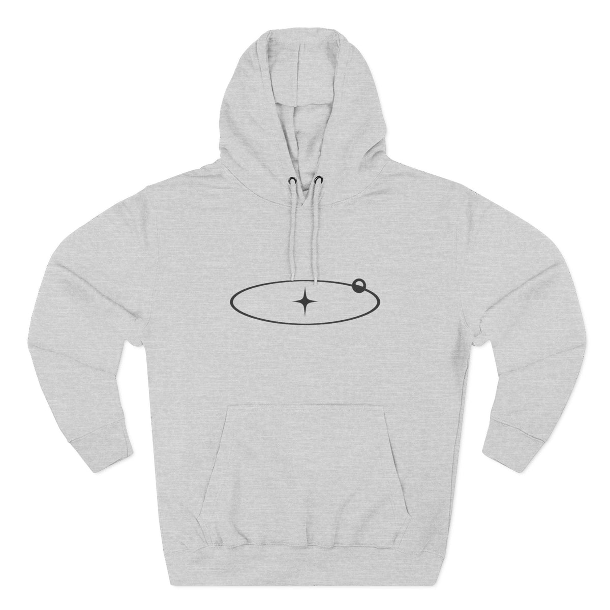 Minimal Orbit Hoodie — Simple Space Graphic Pullover