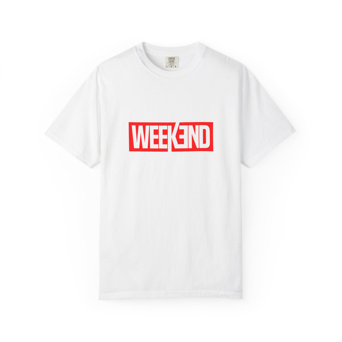 Weekend Box Logo T-Shirt — Retro Red Graphic Tee