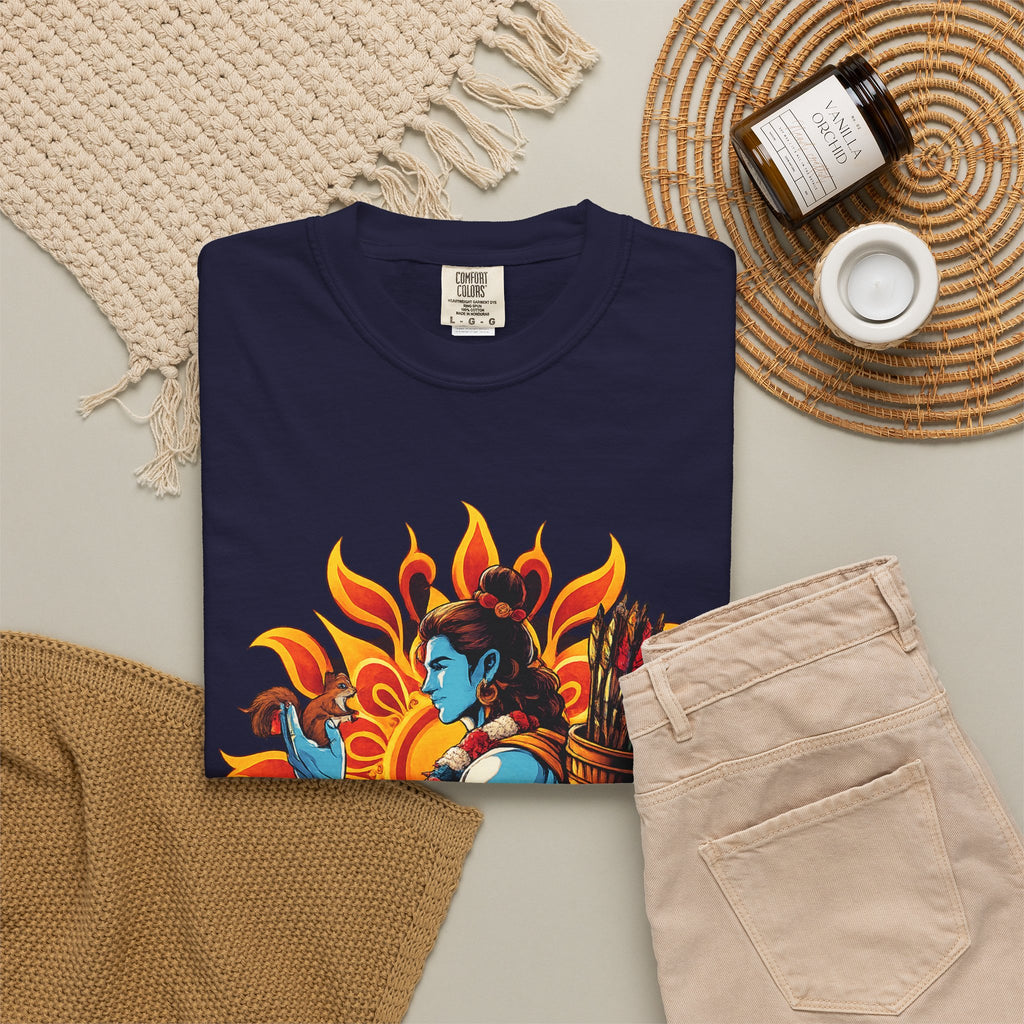 T-Shirt Ram Ji — Mythic Archer Illustration Tee (Sunburst Warrior Graphic)