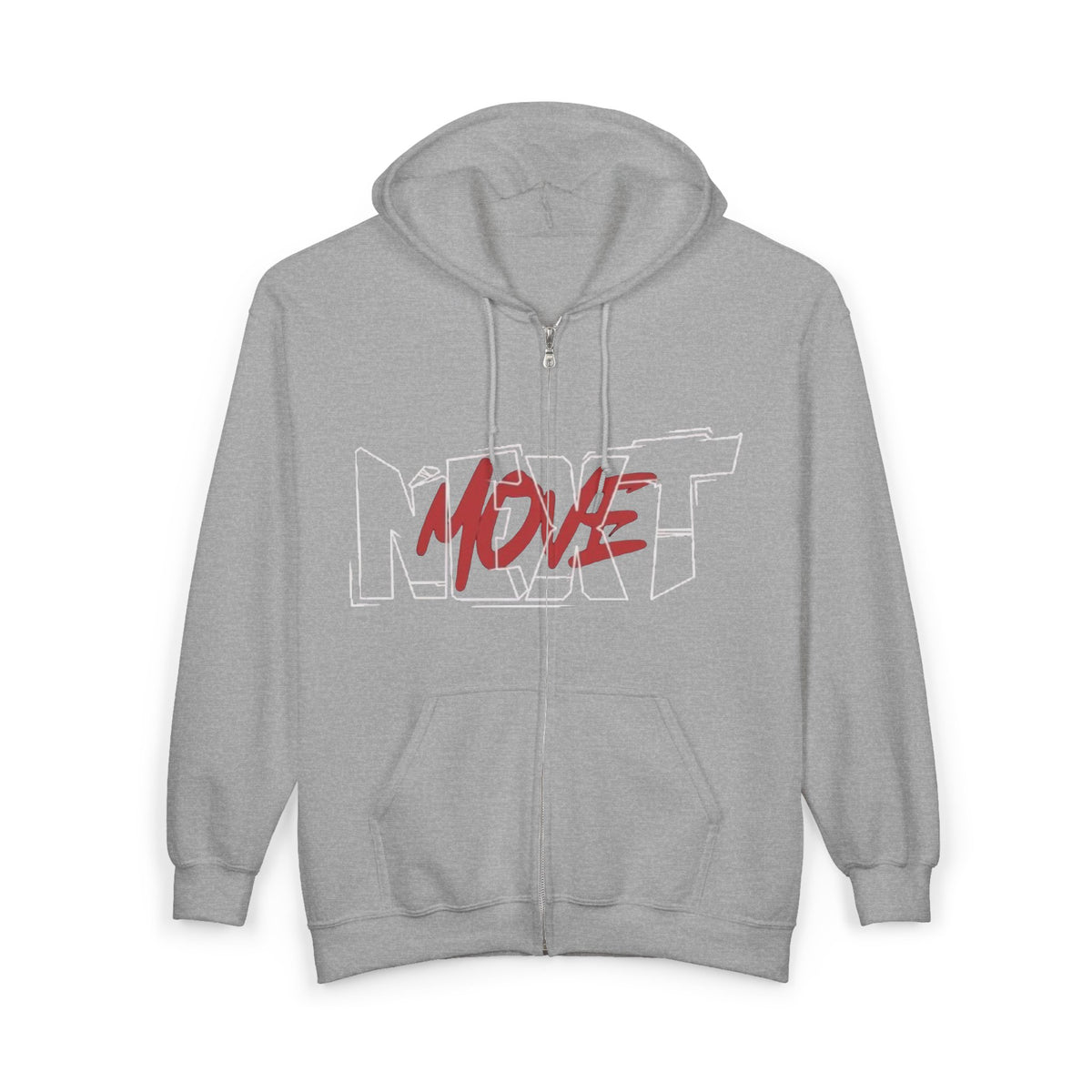 Next With Heart Zip Hoodie — 'NEXT' Graffiti Heart Full-Zip Hoodie