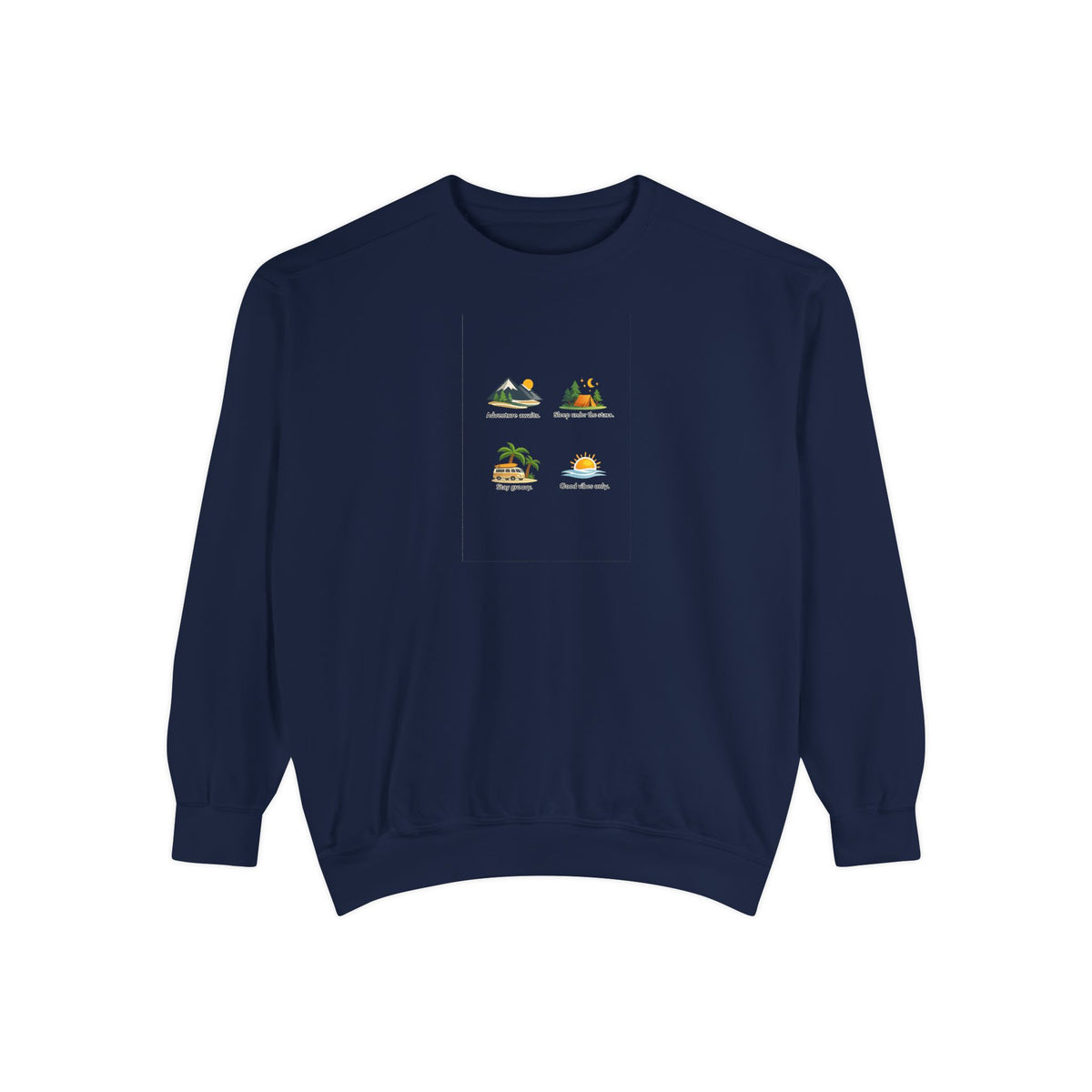 Good Vibes Only Sweatshirt — Sunrise Graphic Cozy Pullover