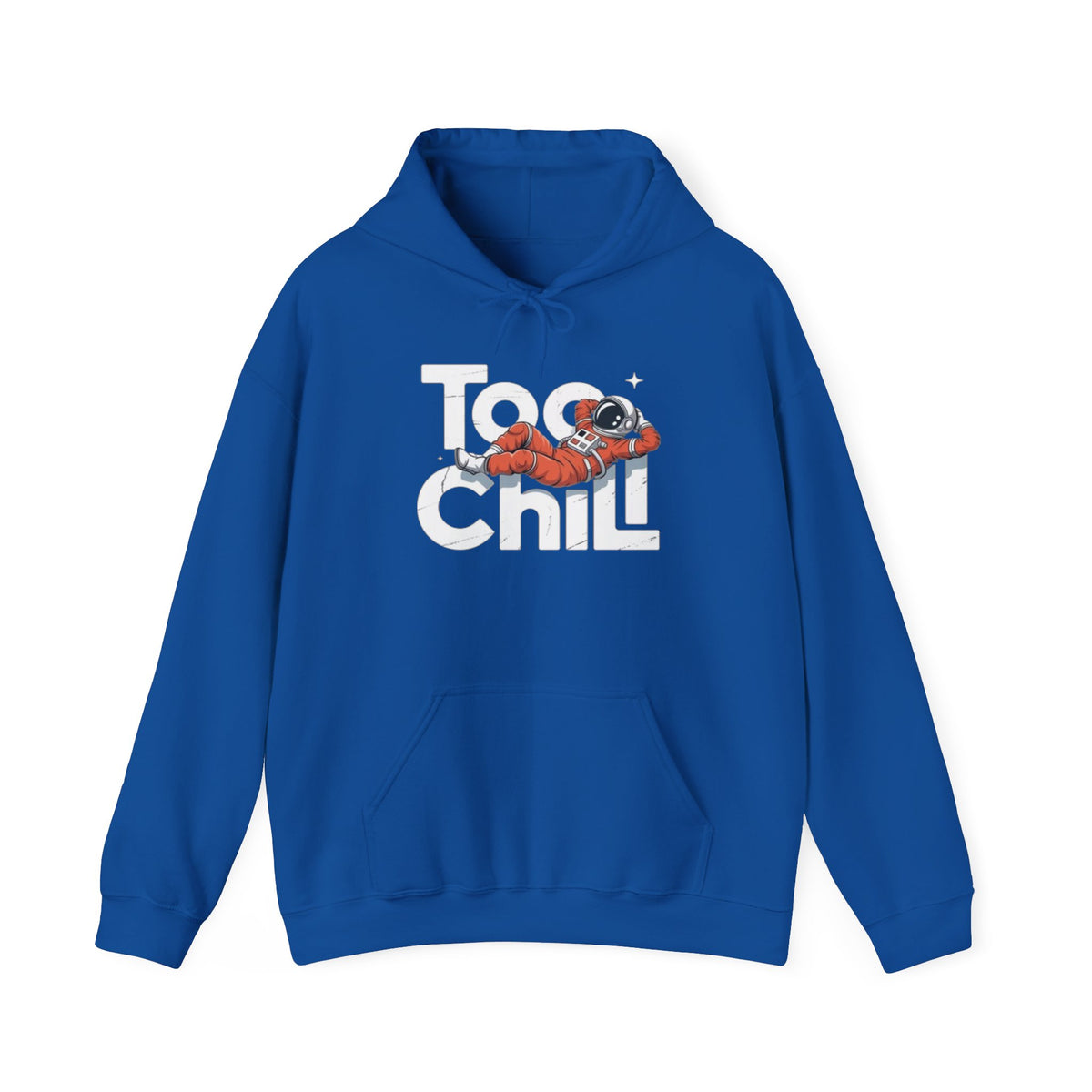 Too Chill Astronaut Hoodie — Retro Space Graphic Pullover