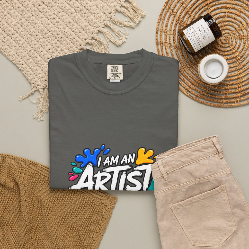 Artist T‑Shirt — "Human Artist" Colorful Paint Splash Graphic Tee